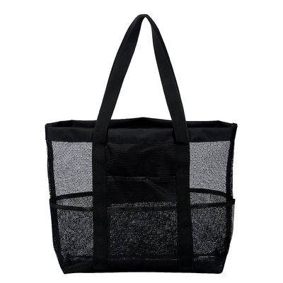 Aanpasbare Nylon Mesh Cosmetic Bag voor multifunctionele make-up opslag en reizen