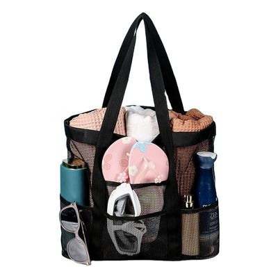 Aanpasbare Nylon Mesh Cosmetic Bag voor multifunctionele make-up opslag en reizen