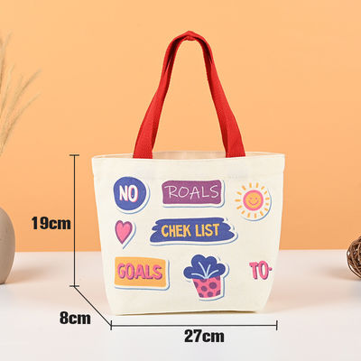 Duurzaam HQ Opvouwbaar Mini Tote Bag met Custom Logo Print Canvas Cotton Handbag