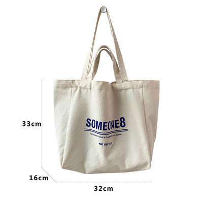 Gepersonaliseerd logo gedrukt doek katoenen toetzakken voor modieuze vrouwen OEM / ODM geaccepteerd