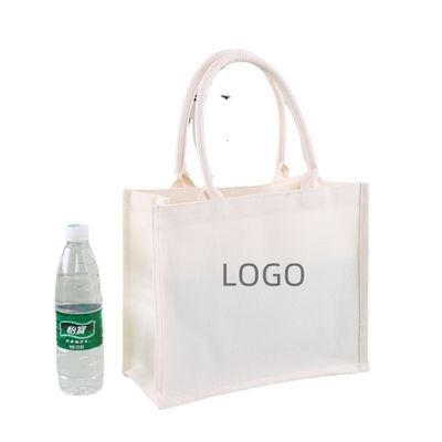 Outlet Blank Plain Custom Logo Print Canvas Cotton Tote Bags voor het dagelijkse schoolleven