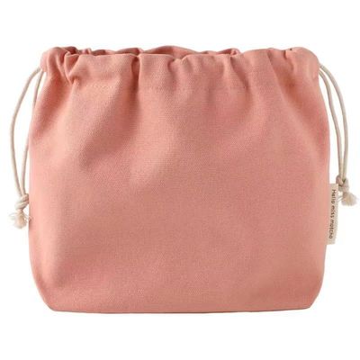 Custom Candy Color Recycle Organic Cotton Canvas Fabric Drawstring Bag voor verpakking
