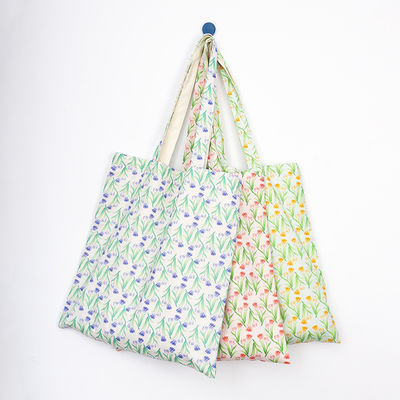 Handgemaakte stijl Custom Print Cotton Canvas Tote Bag voor milieuvriendelijk feestcadeau