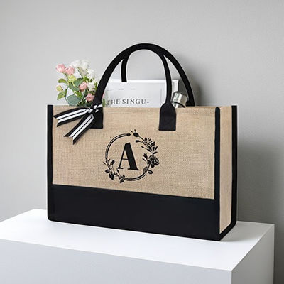 Handgemaakte stijl Custom Print Cotton Canvas Tote Bag voor milieuvriendelijk feestcadeau