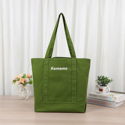 Handgemaakte stijl Custom Print Cotton Canvas Tote Bag voor milieuvriendelijk feestcadeau