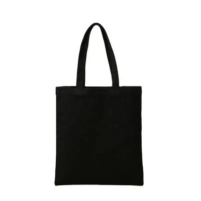 Custom Logo Printed Canvas Tote Bags in Zwarte Rode Roze Blauwe Paarse Kleuren voor hergebruik