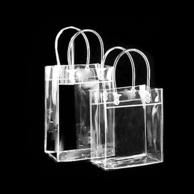 Open-sluiting Custom Clear PVC verpakkingszak voor transparante grote PVC Tote cadeautjes Reizen
