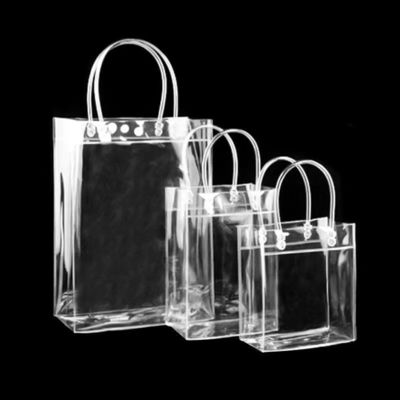 Open-sluiting Custom Clear PVC verpakkingszak voor transparante grote PVC Tote cadeautjes Reizen