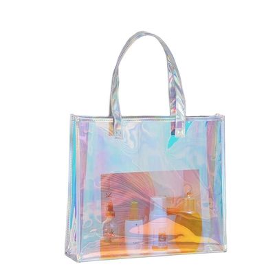 Luxe waterdichte, heldere, cosmetische handtas voor vrouwen, op maat gemaakte make-uptas, tas met logo