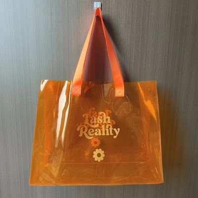 Custom logo High Transparency Clear PVC Plastic Tote Bag voor waterdichte reclame