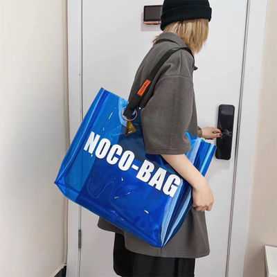 Custom logo High Transparency Clear PVC Plastic Tote Bag voor waterdichte reclame