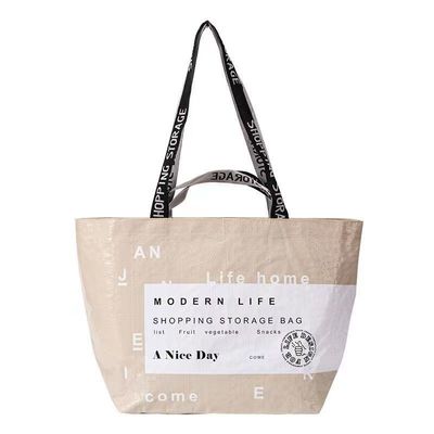Gepersonaliseerde kleur Eco-vriendelijke PP geweven gelamineerde winkeltokjes met aangepast logo