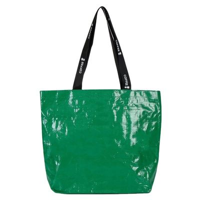 Gepersonaliseerde kleur Eco-vriendelijke PP geweven gelamineerde winkeltokjes met aangepast logo