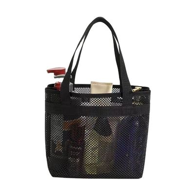 Gepersonaliseerde Logo Mesh Toilettenzak Eco Shopping Bag met Zipper Kleine Nylon Mesh Bag
