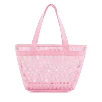 Gepersonaliseerde Logo Mesh Toilettenzak Eco Shopping Bag met Zipper Kleine Nylon Mesh Bag