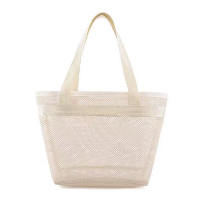 Gepersonaliseerde Logo Mesh Toilettenzak Eco Shopping Bag met Zipper Kleine Nylon Mesh Bag