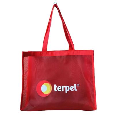 Handled Style Grote capaciteit Mesh Shopping Tote Bag met Custom Logo en aangepast