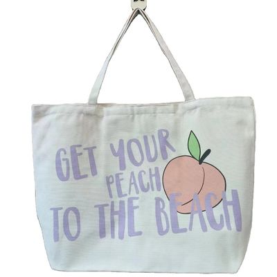 Herbruikbare op maat gedrukte eco recycled plain biologische katoen doek tote zak met logo