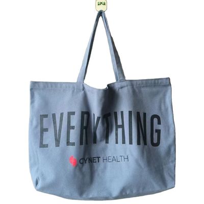 Grote capaciteit Shoulder Shopping Canvas Tote Bag met aangepaste kleur en geprint logo