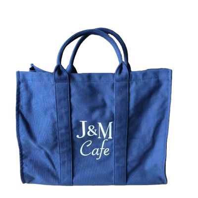 Custom Logo Canvas Bag Grote capaciteit Single Shoulder Tote voor winkelen Middelgrote