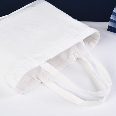 Custom Logo Canvas Bag Grote capaciteit Single Shoulder Tote voor winkelen Middelgrote