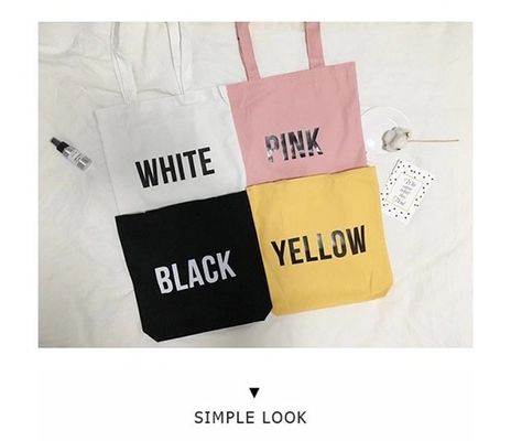 Dagelijks schoolleven Custom Medium Organic Cotton Canvas Tote Bag voor herbruikbaar winkelen