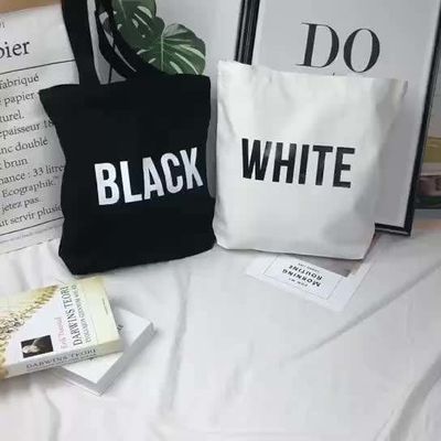 Dagelijks schoolleven Custom Medium Organic Cotton Canvas Tote Bag voor herbruikbaar winkelen