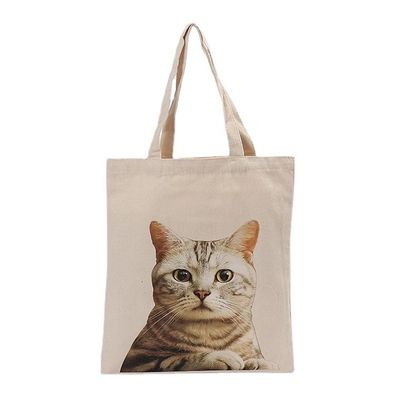 Schattige kattenpatroon herbruikbare doek tas voor milieuvriendelijk winkelen en reizen