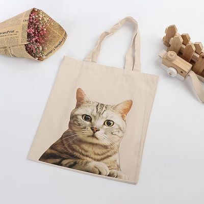 Schattige kattenpatroon herbruikbare doek tas voor milieuvriendelijk winkelen en reizen