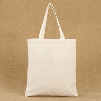 Low MOQ Eco Friendly Shopping Bag Blank Plain Canvas Cotton Tote Bag Met Custom Logo
