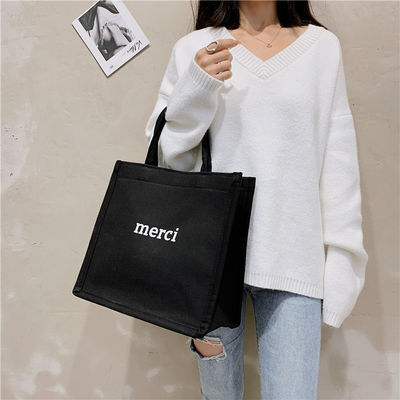 Custom Eco Shopping Bag Canvas Boodschappenzak Cotton Tote Gift Bag met grote capaciteit