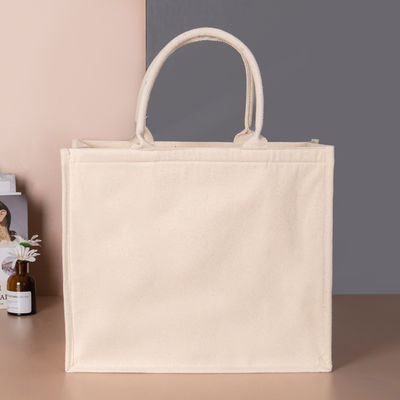 Duurzaam Custom Logo Waterdicht Gelamineerd Katoen Canvas Tote Bag voor en winkelen