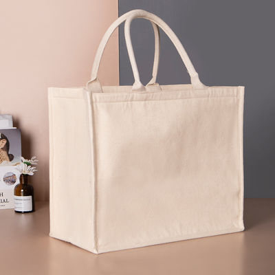 Duurzaam Custom Logo Waterdicht Gelamineerd Katoen Canvas Tote Bag voor en winkelen