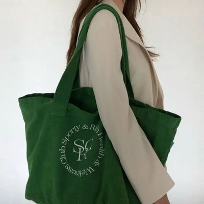 Gepersonaliseerd Logo Overgrote Grote Vrouwen Weekendfeest Cotton Canvas Beach Gift Shopping Tote Bag