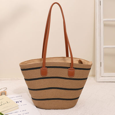 Handgemaakte Raffia Straw Beach Bag voor Unisex Summer Bucket Tote Style Basket