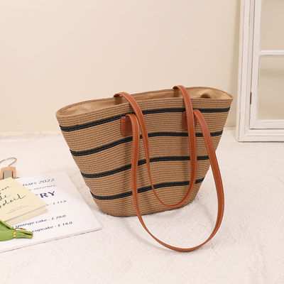 Handgemaakte Raffia Straw Beach Bag voor Unisex Summer Bucket Tote Style Basket