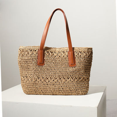 Aantal handgrepen/banden Twee 2023 Stijl Straw Bag Woven Bag voor Wild Beach Travel