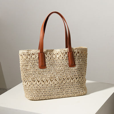 Aantal handgrepen/banden Twee 2023 Stijl Straw Bag Woven Bag voor Wild Beach Travel
