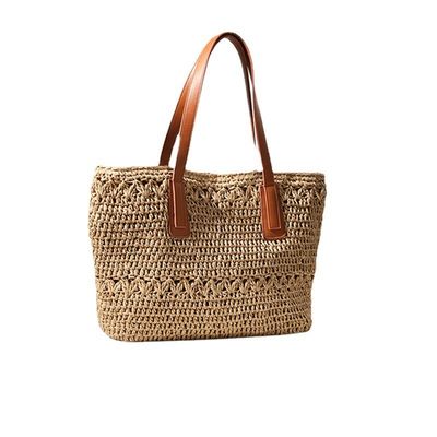 Aantal handgrepen/banden Twee 2023 Stijl Straw Bag Woven Bag voor Wild Beach Travel