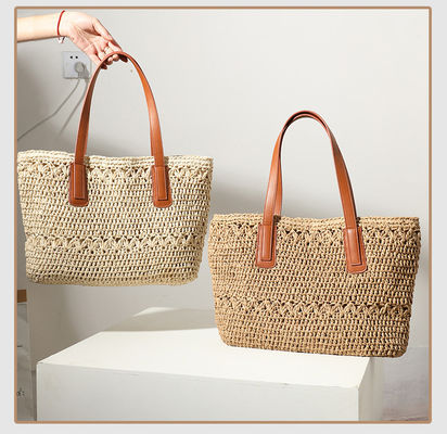 Aantal handgrepen/banden Twee 2023 Stijl Straw Bag Woven Bag voor Wild Beach Travel