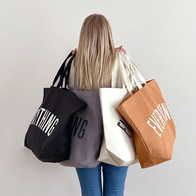 Handheld Style Canvas Grocery Tote Bag Perfect voor het promoten van jezelf en het milieu