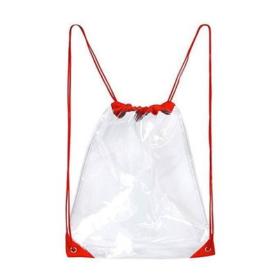 Op maat gedrukt waterdicht transparante PVC heldere rugzak trekstreng zak zak voor cadeautjes