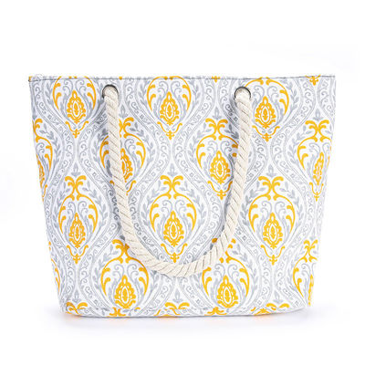 Middelgrote, op maat gemaakte, gestreepte katoenen tassen met doek touwgreep, perfect cadeau.
