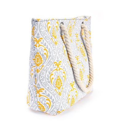 Middelgrote, op maat gemaakte, gestreepte katoenen tassen met doek touwgreep, perfect cadeau.