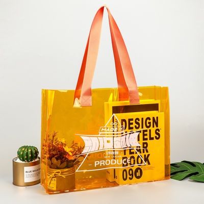 Middelgrote Custom Logo Duidelijke Transparante Waterdichte PVC Tote Bag