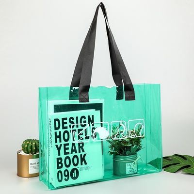Middelgrote Custom Logo Duidelijke Transparante Waterdichte PVC Tote Bag