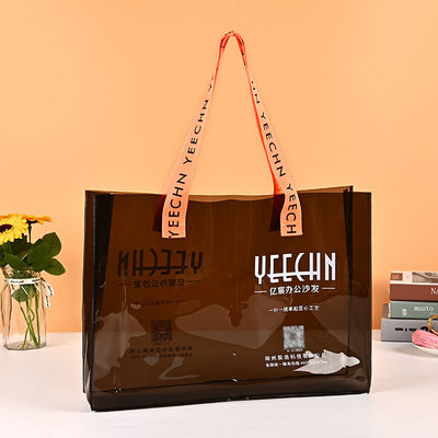 Eco-vriendelijk Custom Logo Duidelijk Transparante Waterdichte PVC Tote Bag met Zipper en Pocket