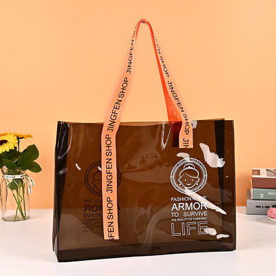 Eco-vriendelijk Custom Logo Duidelijk Transparante Waterdichte PVC Tote Bag met Zipper en Pocket