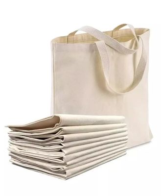 Zilkscherm gedrukt Eco Canvas Bag Dames Shopping Tote met zakken en letterpatroon