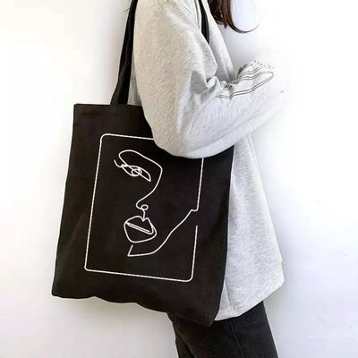 Aanvaardbaar OEM/ODM Gepersonaliseerde briefpatroon Canvas Stof Tote Bag voor kruidenierswinkel
